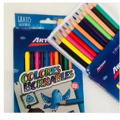 PACK DE COLORES BORRABLES CON  GOMA LIQUIDA  ESCOLAR - 2