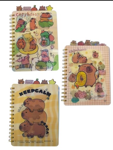 CUADERNO ANILLADO HOLOGRAFICO CON SEPADORES CAPIBARA - 1