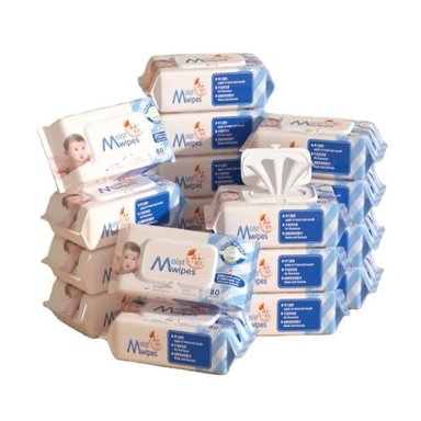 KIT TOALLITAS HÚMEDAS MULTICOLOR 80 PIEZAS