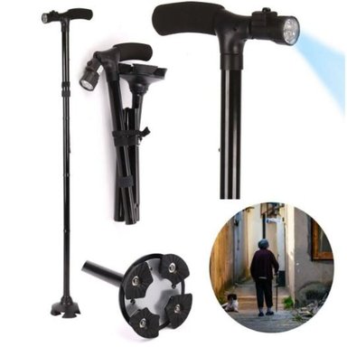 BASTON PLEGABLE PARA CAMINAR CON LUZ LED