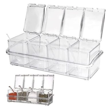 CONDIMENTERO DE ESPECIAS 4 EN 1 PARA COCINA