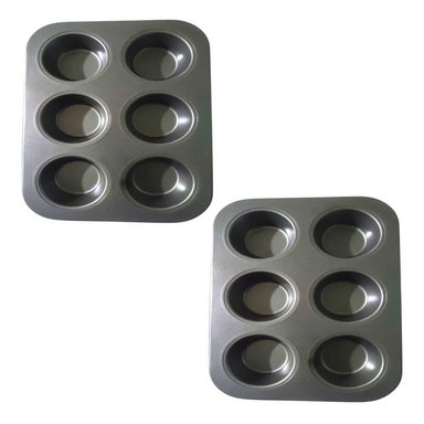 DOS MOLDES PARA CUPCAKE DE 6 UDS ANTIADHERENTE