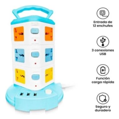 TORRE ENCHUFES MÚLTIPLE UNIVERSAL