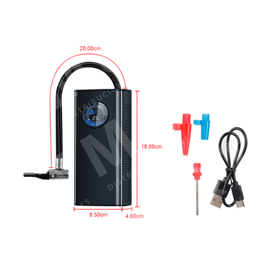 MINI COMPRESOR SCK619-5 AIRE PORTÁTIL NEGRO
