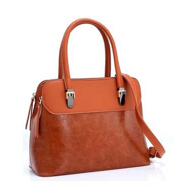 CARTERA DE CUERO PU BOLSO ELEGANTE MOON MARRÓN