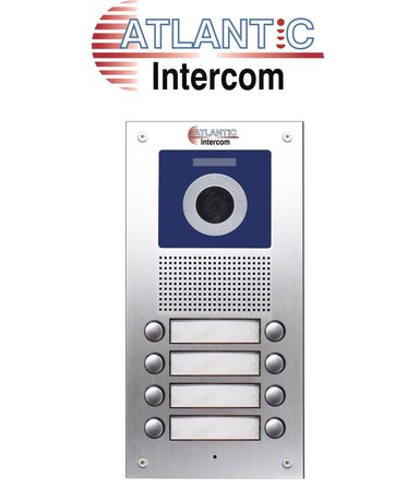 PORTERO CÁMARA DE 08 BOTONES, ATLANTIC AI-VC08DC COLOR GRIS