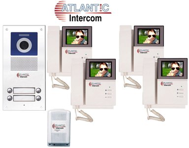 KIT DE VIDEO PORTERO PARA 4 DEPARTAMENTOS