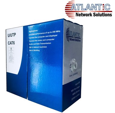 CABLE DE RED ATLANTIC UTP, LAN CAT 6 ROLLO DE DE 305 M DE COBRE