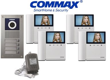 KIT DE VIDEO PORTERO PARA 4 DEPARTAMENTOS