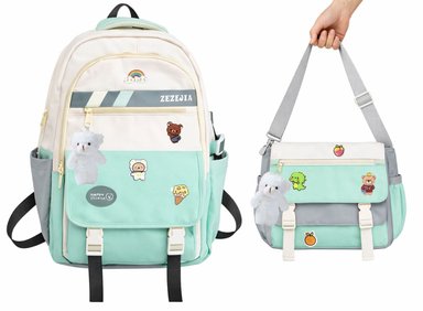 Pack Mochila Escolar con Lonchera Incluida Mochila Unisex Resistente con Compartimentos