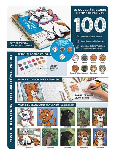 LIBRO DIBUJOS PARA COLOREAR DISNEY - DESCUBRIR EL MISTERIO POR NÚMEROS - 2