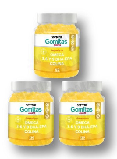 PACK 3 GOMITAS OMEGA 3 390 UND