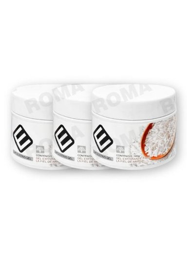 PACK 3 EXFOLIANTE EN GEL DE ARROZ BIOAQUA 420G