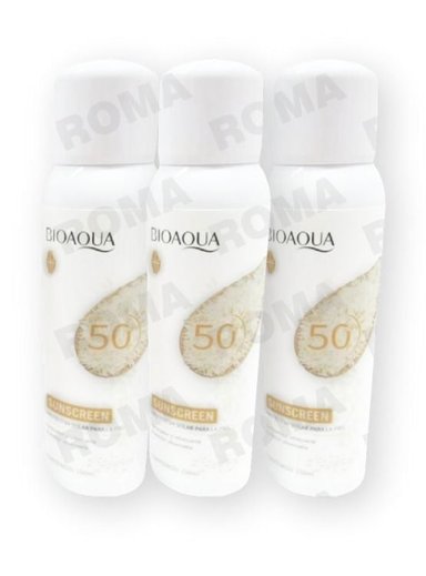 PACK 3 PROTECTOR SOLAR HIDRATANTE DE ARROZ EN SPRAY SPF50 BIOAQUA 450ML