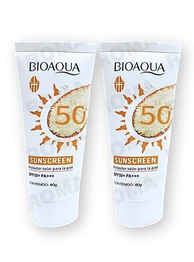 PACK 2 PROTECTOR SOLAR DE ARROZ SPF50 BIOAQUA 120G - 1