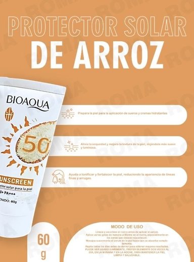 PROTECTOR SOLAR DE ARROZ SPF50 BIOAQUA 60G - 2