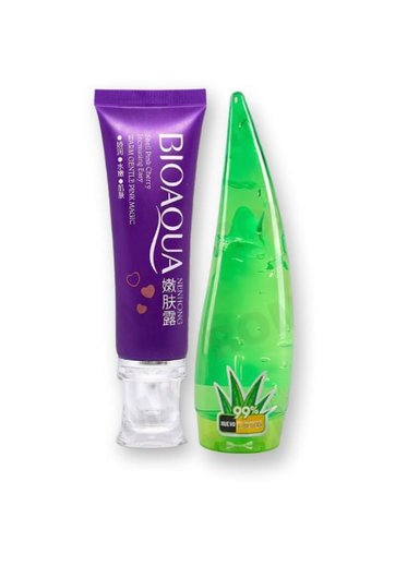 CREMA BLANQUEADORA DE ZONAS + GEL HIDRATANTE ALOE VERA