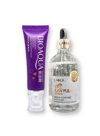 CREMA BLANQUEADORA DE ZONAS + ARROZ SERUM