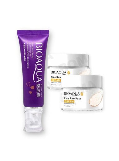 CREMA BLANQUEADORA DE ZONAS+ 2 CREMAS ACLARANTES DE ARROZ