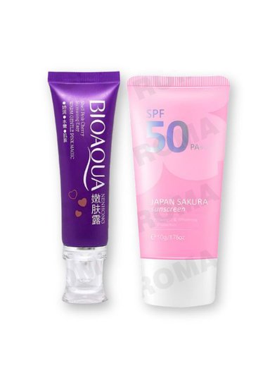 CREMA BLANQUEADORA DE ZONAS + BLOQUEADOR  JAPAN SAKURA SPF50 LAIKOU 50G