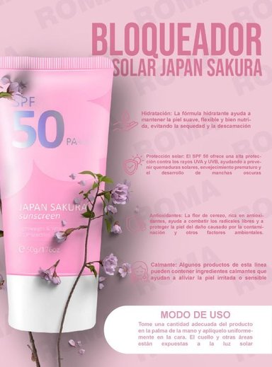 CREMA BLANQUEADORA DE ZONAS + BLOQUEADOR  JAPAN SAKURA SPF50 LAIKOU 50G - 3