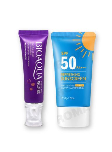 CREMA BLANQUEADORA DE ZONAS + BLOQUEADOR REFRESCANTE SPF50 LAIKOU 50G