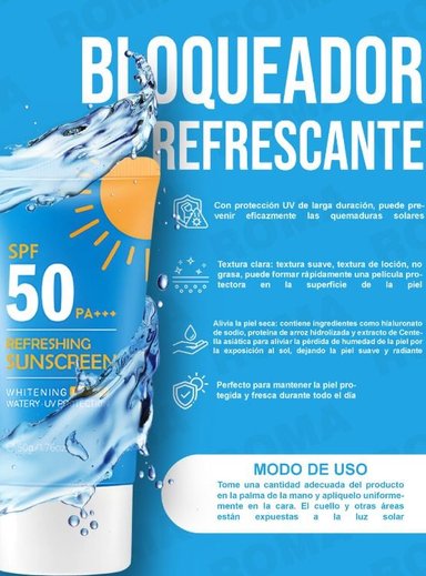 CREMA BLANQUEADORA DE ZONAS + BLOQUEADOR REFRESCANTE SPF50 LAIKOU 50G - 3