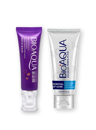 CREMA BLANQUEADORA DE ZONAS + GEL LIMPIADOR ANTI ACNÉ