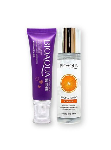 CREMA BLANQUEADORA DE ZONAS + TÓNICO FACIAL VITAMINA C