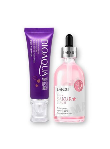 CREMA BLANQUEADORA DE ZONAS + JAPAN SAKURA SERUM