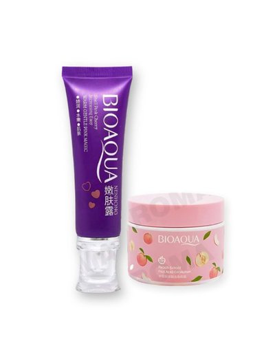 CREMA BLANQUEADORA DE ZONAS+ CREMA EXFOLIANTE PEACH EXTRACT