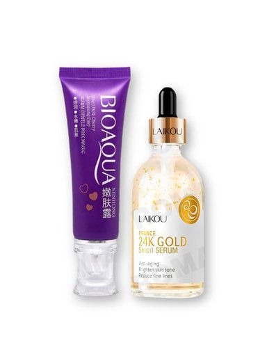 CREMA BLANQUEADORA DE ZONAS + 24K GOLD SNAIL SERUM