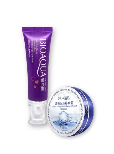 CREMA BLANQUEADORA DE ZONAS+ CREMA HIDRATANTE DE ACIDO HIALURÓNICO