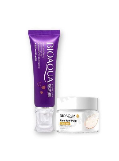 CREMA BLANQUEADORA DE ZONAS + CREMA ACLARANTE DE ARROZ