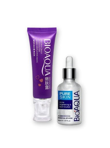 CREMA BLANQUEADORA DE ZONAS + SERUM ANTI ACNÉ