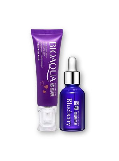 CREMA BLANQUEADORA DE ZONAS + SERUM BLUEBERRY ESSENCE
