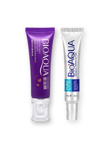 CREMA BLANQUEADORA DE ZONAS + CREMA ANTI ACNE