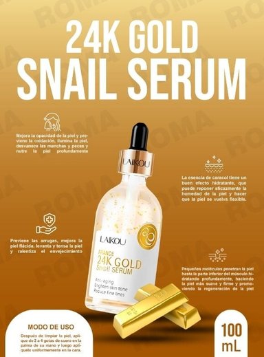 PACK CREMA ACLARANTE BIOAQUA Y SERUM 24K GOLD SNAIL LAIKOU - 3