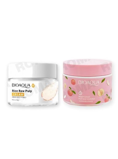 PACK CREMA ACLARANTE Y CREMA EXFOLIANTE PEACH EXTRACT