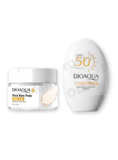 PACK CREMA ACLARANTE Y PROTECTOR SOLAR HIDRATANTE SPF50