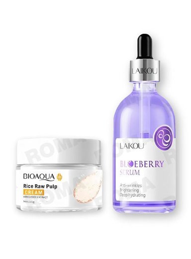 PACK CREMA ACLARANTE BIOAQUA Y SERUM BLUEBERRY LAIKOU