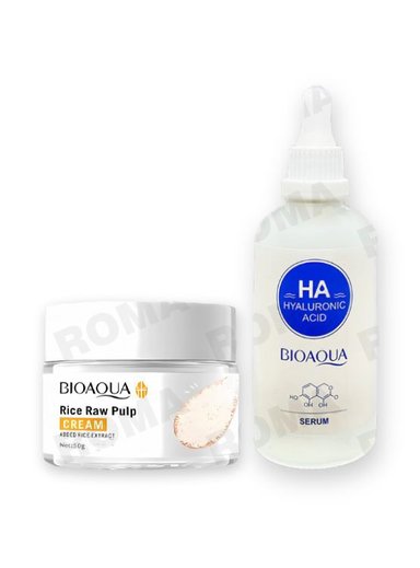 PACK CREMA ACLARANTE Y SERUM DE ÁCIDO HIALURÓNICO