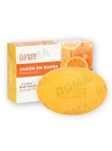 JABÓN EN BARRA AROMA NARANJA 90G FLOWER SECRET - 1