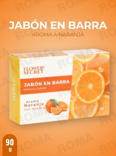 JABÓN EN BARRA AROMA NARANJA 90G FLOWER SECRET - 2