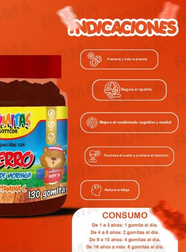 PACK 2 GOMITAS HIERRO NIÑOS  + OMEGA 3 ADULTO 260 UND - 2