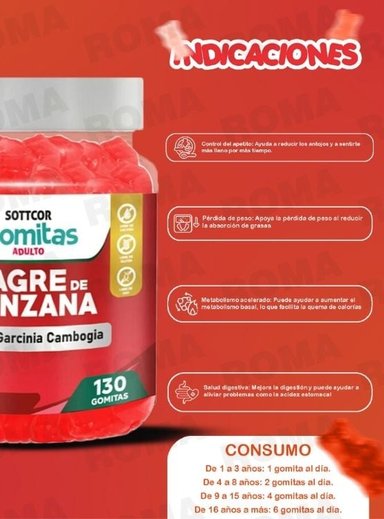 PACK 2 GOMITAS OMEGA 3 NIÑOS + VINAGRE DE MANZANA 130 UND - 3