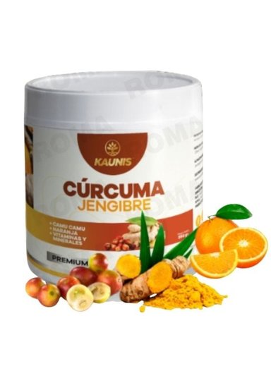 CURCUMA JENGIBRE CAMU CAMU + NARANJA+ VITAMINAS Y MINERALES 350G