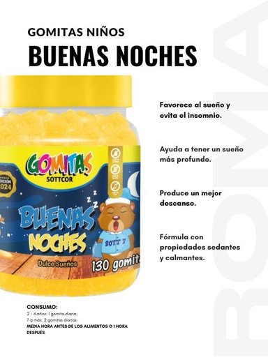 PACK 2 GOMITAS BUENAS NOCHES NIÑOS + OMEGA 3 ADULTO 260 UND - 2