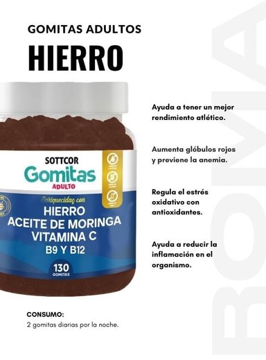 PACK 2 GOMITAS OMEGA 3 NIÑOS + HIERRO ADULTOS 260 UND - 3