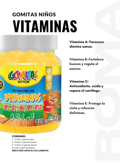 PACK 2 GOMITAS VITAMINAS PARA NIÑOS + OMEGA 3 ADULTO 260 UND - 2